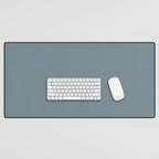 Medium Neutral Blue Gray Solid  Desk Mat Gallery Image 1
