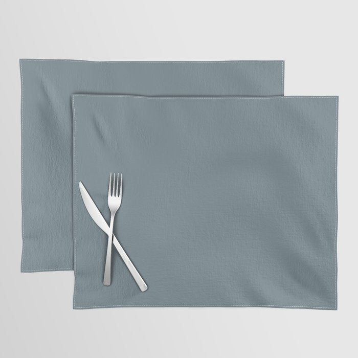 Medium Neutral Blue Gray Solid  Placemat Gallery Image 1