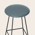 Medium Neutral Blue Gray Solid  Stool Gallery Image 2