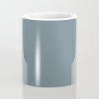 Medium Neutral Blue Gray Solid  Coffee Mug Gallery Image 4
