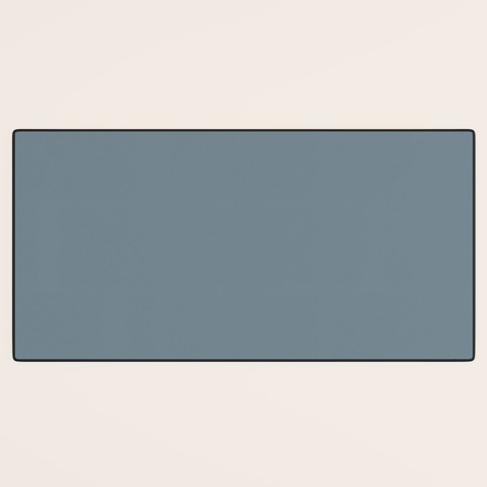 Medium Neutral Blue Gray Solid  Desk Mat Gallery Image 3