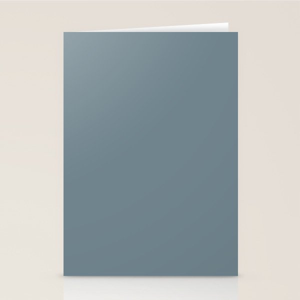 Medium Neutral Blue Gray Solid  Stationery Card Gallery Image 2