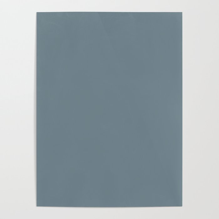 Medium Neutral Blue Gray Solid  Poster Gallery Image 4