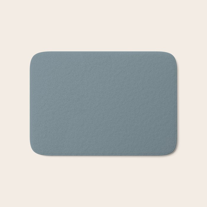 Medium Neutral Blue Gray Solid  Bath Mat Gallery Image 1