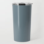 Medium Neutral Blue Gray Solid  Travel Mug Gallery Image 1