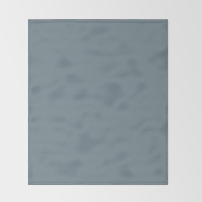 Medium Neutral Blue Gray Solid  Throw Blanket Gallery Image 2