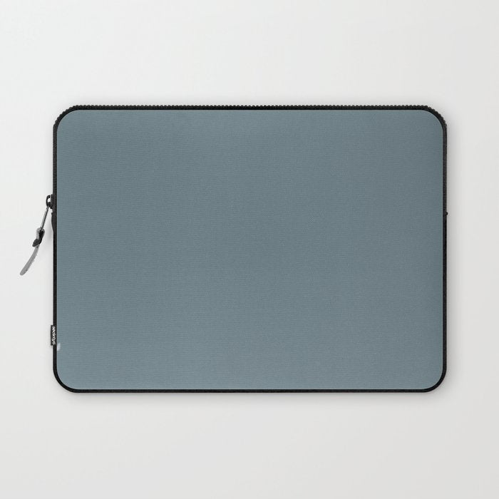 Medium Neutral Blue Gray Solid  Laptop Sleeve Gallery Image 1