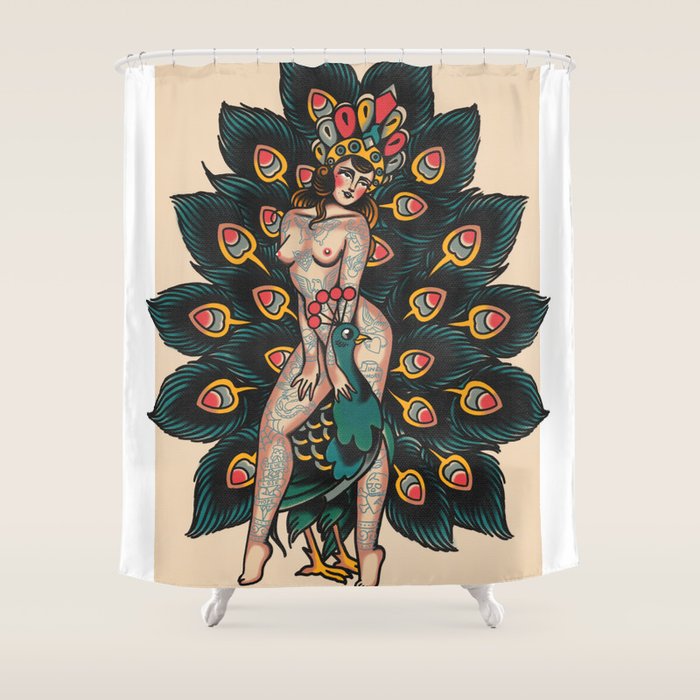 Peacock dream Shower Curtain Gallery Image 1