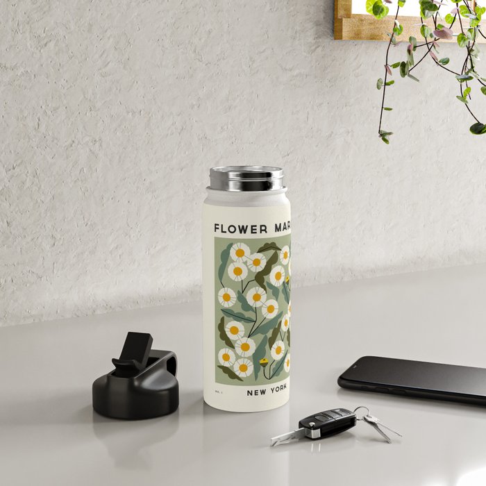 Flower Market No. 1 Water Bottle Gallery Image 4