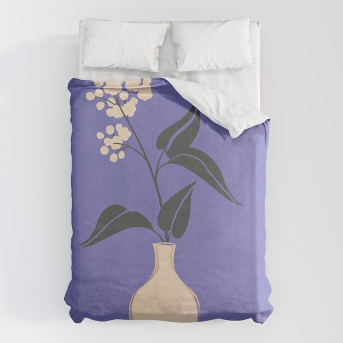 Minimal Abstract Art Vase Flower 14 Duvet Cover Gallery Image 1