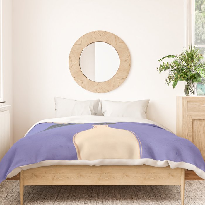 Minimal Abstract Art Vase Flower 14 Duvet Cover Gallery Image 3