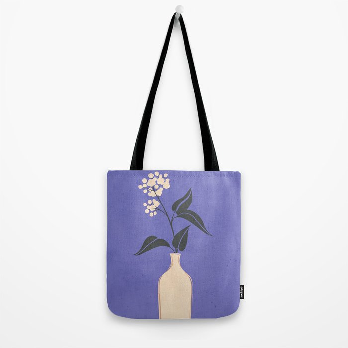 Minimal Abstract Art Vase Flower 14 Tote Bag Gallery Image 2