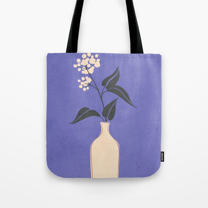 Minimal Abstract Art Vase Flower 14 Tote Bag Gallery Image 1