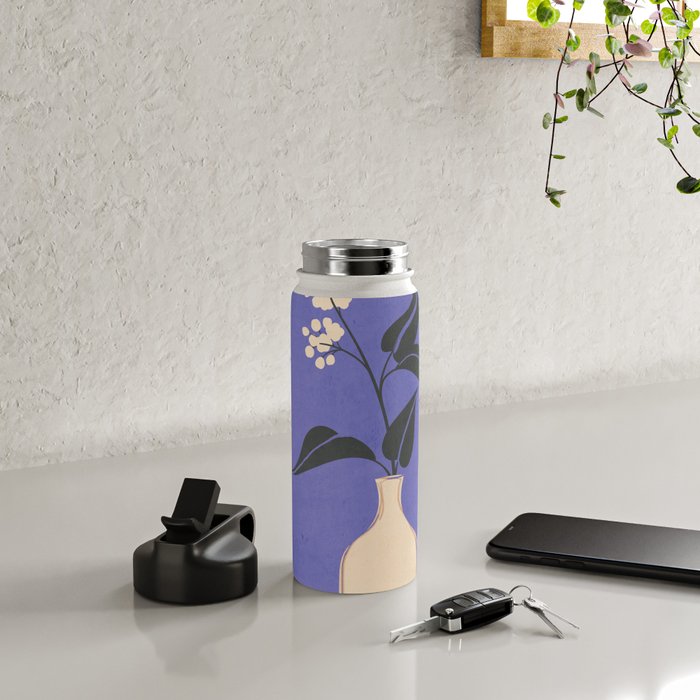 Minimal Abstract Art Vase Flower 14 Water Bottle Gallery Image 4