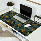 Green & Turquoise Parrotlets and Loquats Desk Mat Gallery Image 2