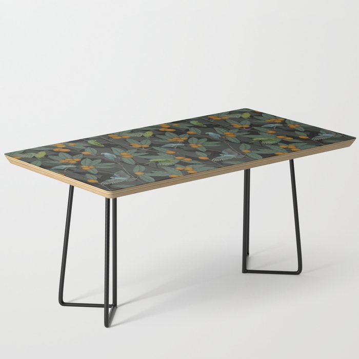 Green & Turquoise Parrotlets and Loquats Coffee Table Gallery Image 1