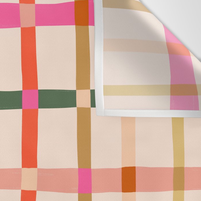 Colourful window pane checked pattern Wall Tapestry Gallery Image 3