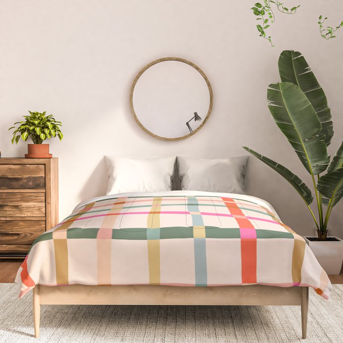 Colourful window pane checked pattern Comforter Gallery Image 3