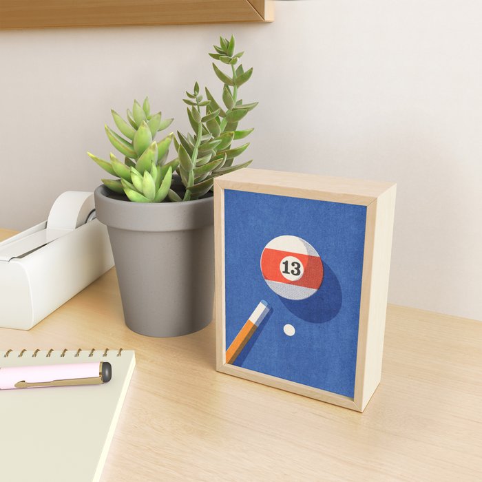 BALLS / Billiards - ball 13 I Mini Art Print Gallery Image 2