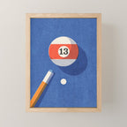 BALLS / Billiards - ball 13 I Mini Art Print Gallery Image 1