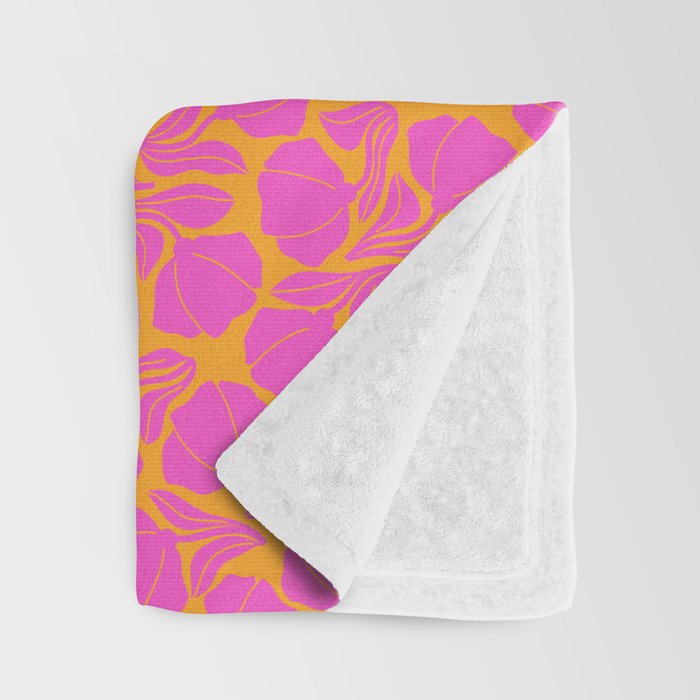 Boho Blooms - Hot Pink Throw Blanket Gallery Image 3