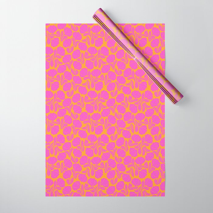 Boho Blooms - Hot Pink Wrapping Paper Gallery Image 1