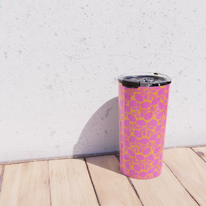 Boho Blooms - Hot Pink Travel Mug Gallery Image 4