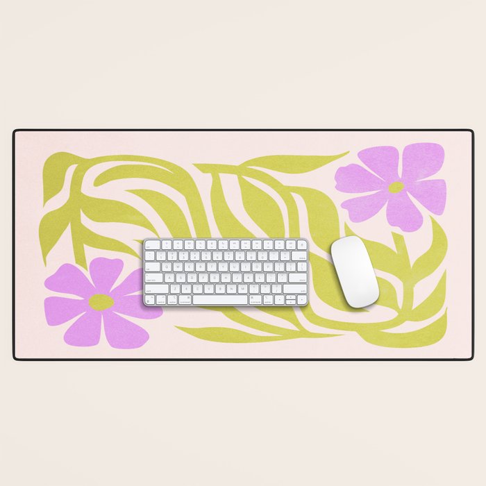 Lilac & Lime: Les Fleurs | Flower Market Color Series 02 Desk Mat Gallery Image 1