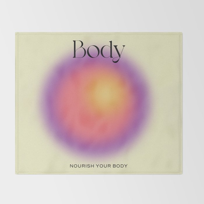Body: Aura Gradient 02 Throw Blanket Gallery Image 2