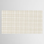 Fine Weave Minimalist Retro Mid Century Modern Pattern in Flax and White Tablecloth Gallery Image 2