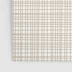 Fine Weave Minimalist Retro Mid Century Modern Pattern in Flax and White Poster Gallery Image 3