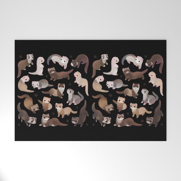 Ferret - dark Welcome Mat Gallery Image 1