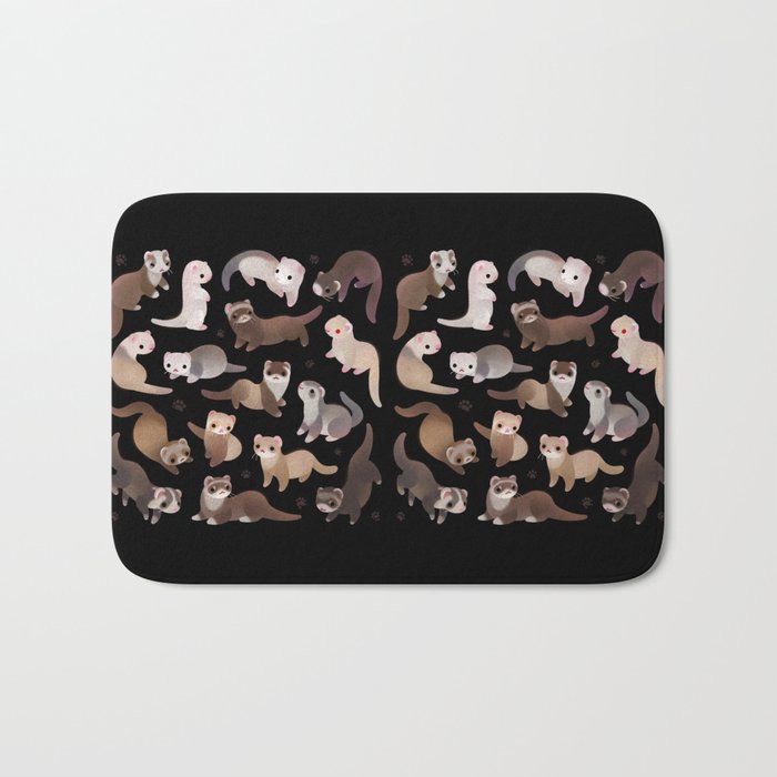 Ferret - dark Bath Mat Gallery Image 1