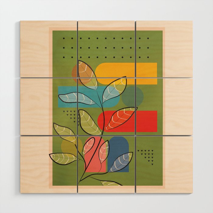 Tropical Geometry 5 Wood Wall Art Gallery Image 1