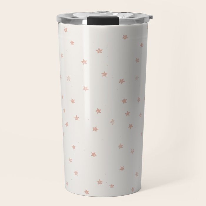 Little Stars Cream & Peach Travel Mug Gallery Image 1