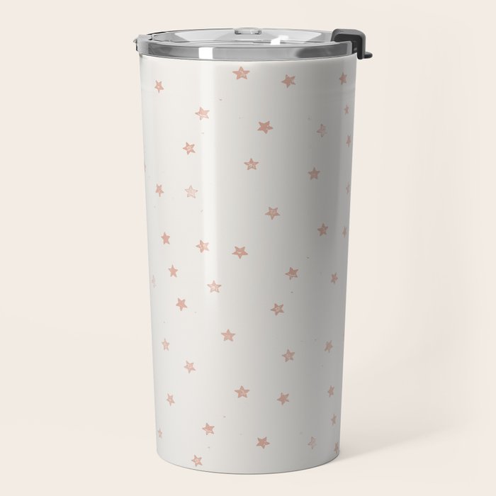 Little Stars Cream & Peach Travel Mug Gallery Image 2