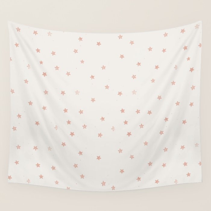 Little Stars Cream & Peach Wall Tapestry Gallery Image 4
