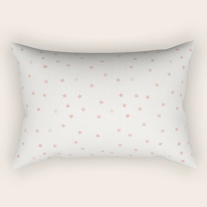 Little Stars Cream & Peach Rectangular Pillow Gallery Image 2