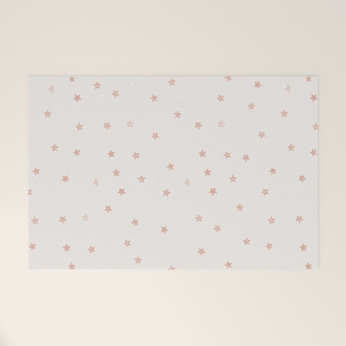 Little Stars Cream & Peach Welcome Mat Gallery Image 1