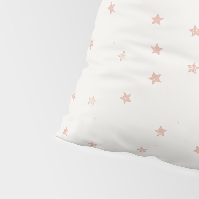 Little Stars Cream & Peach Pillow Sham Gallery Image 4