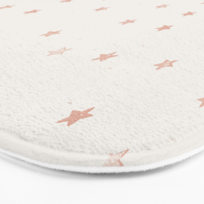 Little Stars Cream & Peach Bath Mat Gallery Image 3