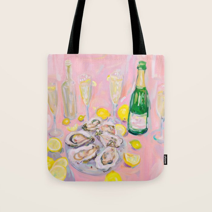 Oysters and Champagne Celebration Tote Bag Gallery Image 1