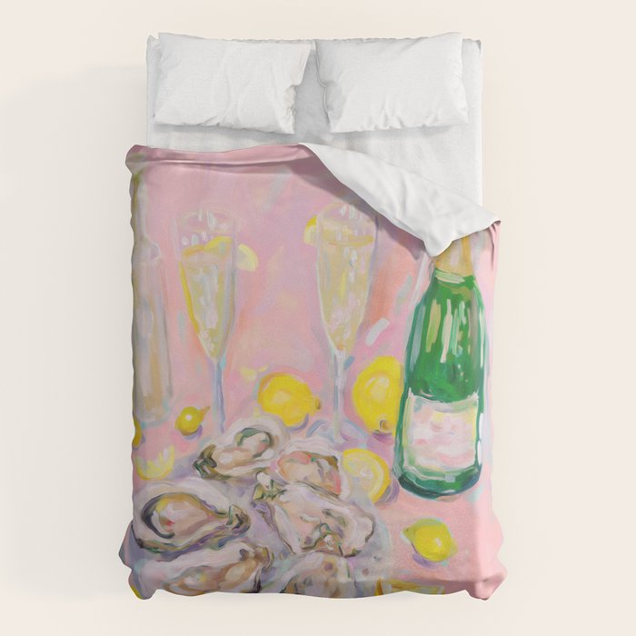 Oysters and Champagne Celebration Duvet Cover Gallery Image 6