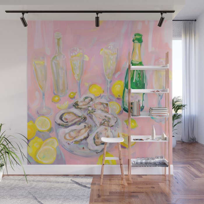 Oysters and Champagne Celebration Wall Mural Gallery Image 1