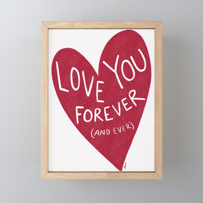 Love You Forever - Red Heart Mini Art Print Gallery Image 1