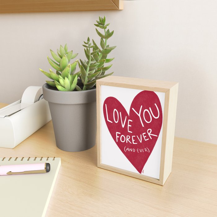 Love You Forever - Red Heart Mini Art Print Gallery Image 2