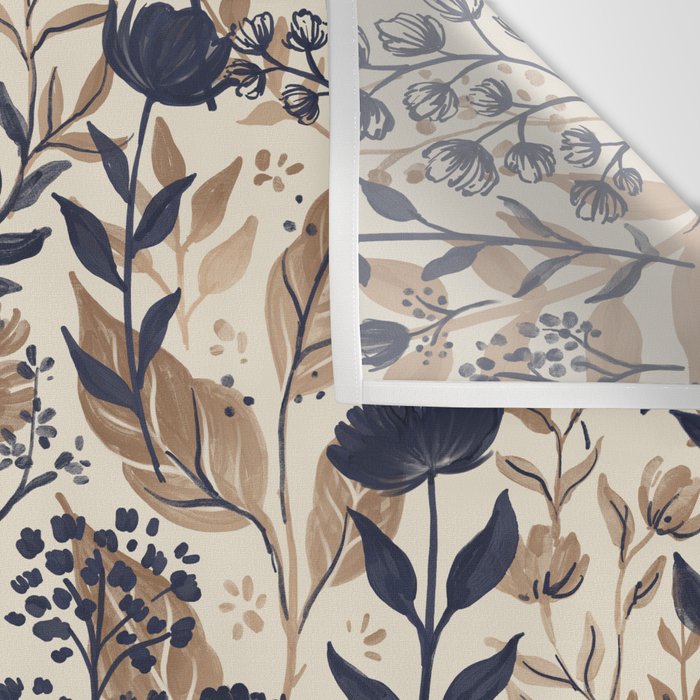 Moody Blooms Dark Neutral Wall Tapestry Gallery Image 3