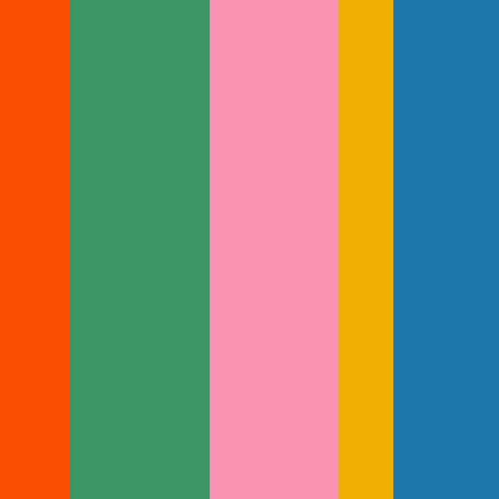 Colorful Retro Modern Vertical Stripe Pattern Blue Green Pink Orange Mustard Coffee Mug Gallery Image 2