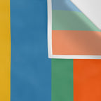 Colorful Retro Modern Vertical Stripe Pattern Blue Green Pink Orange Mustard Wall Tapestry Gallery Image 3