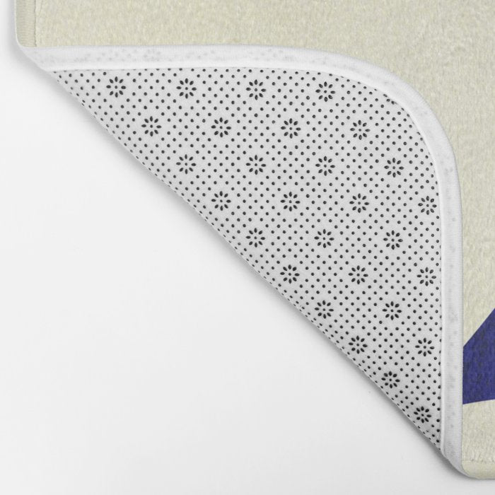 Abstract botanical 52-blue Bath Mat Gallery Image 2